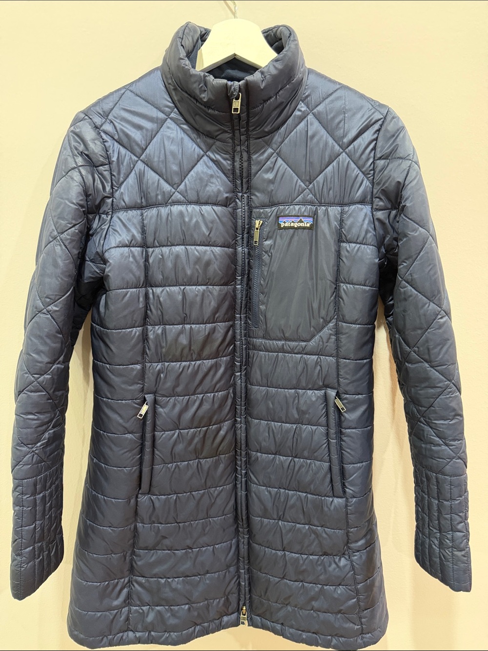 Patagonia Women's Radalie Insulated Parka Jacket Navy Blue Size Small
